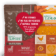 Two Logic grain-free dog food bags displayed side by side, with the right bag labeled Fowl Recipe.
