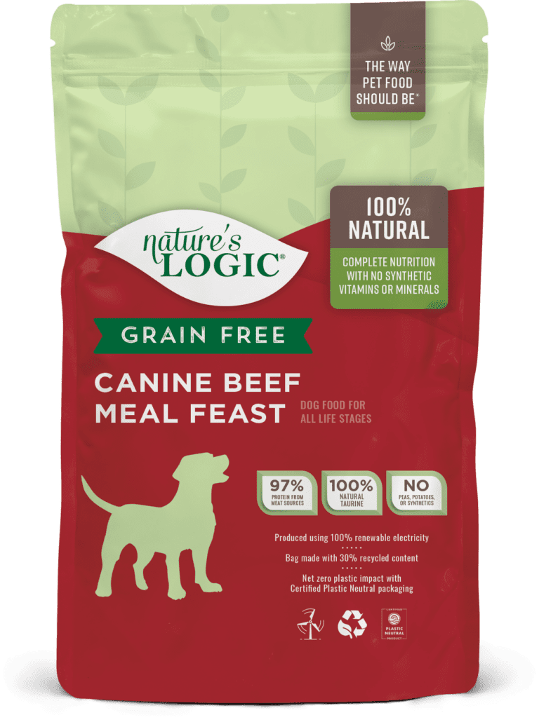 Nature's Logic Canine Grain Free Beef Meal Feast bag Nature's Logic Grain Free Canine Beef Meal Feast dry dog food kibble