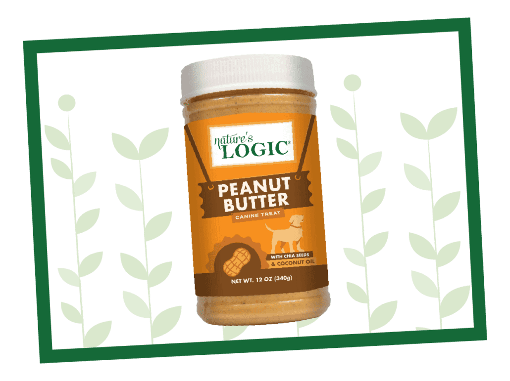 Natural peanut butter with chia seeds and coconut oil for dogs. Natural peanut butter with chia seeds and coconut oil for dogs.