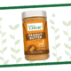 Natural peanut butter with chia seeds and coconut oil for dogs.