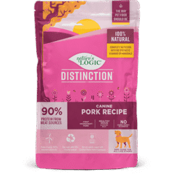 Nature's Logic Distinction Canine Pork Recipe dry dog food kibble.