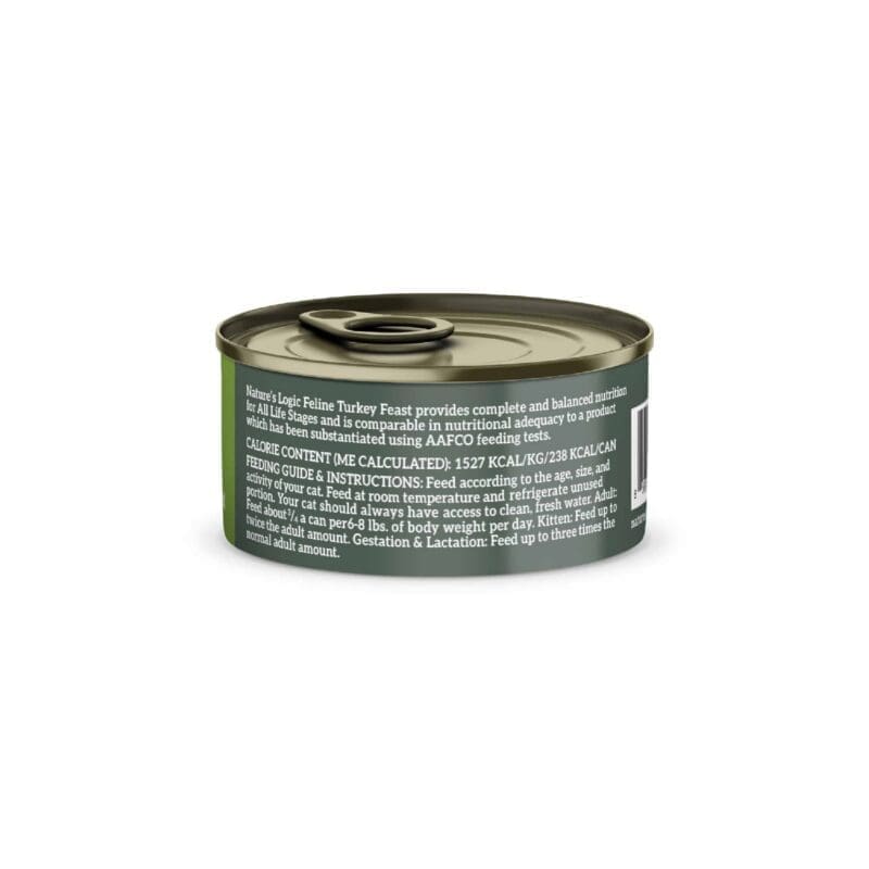 A small metal can with a yellow label.