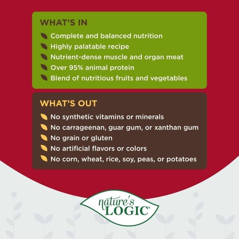 A shield-shaped infographic with a green top panel and a brown bottom panel containing bullet points, set against a red background.