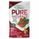 A bag of Nature's Logic Pure Naturals Grain Free Beef Recipe dog food with a beef patty and vegetables on the front.